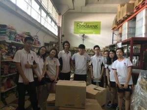 Involving our students in community service through volunteer work at the Food Bank