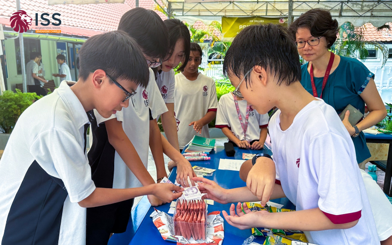 International school students participating at an outdoor event